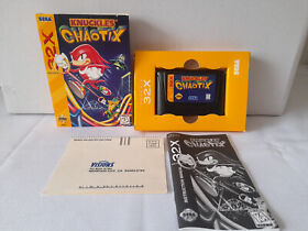 Knuckles Chaotix (Sega Genesis 32X, 1995) Complete in Box