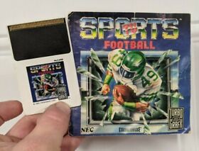 Sports TV Football Video Game & Manual Turbo Grafx 1990 with Clamshell Case 