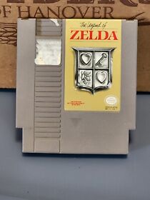 The Legend of Zelda Nintendo NES Authentic Gray Cart Tested Good Label