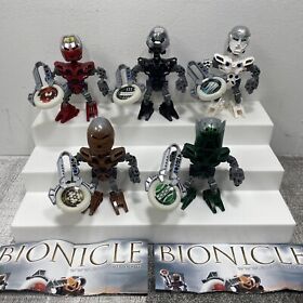 LEGO Bionicle Lot 5 Figure Metru Nui Matoran Collection 8607 8609 8610 8611 8612