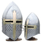 Medieval Crusader 18G Steel Knights Sugarloaf Helmet Armor Great Helm