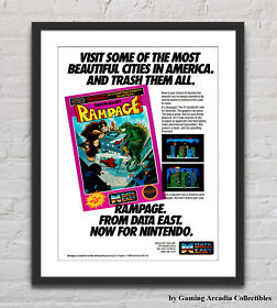 Rampage Nintendo NES Glossy Promo Ad Poster Unframed G4041