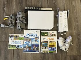 Wii Console Bundle with Wii Sports Resort 2 Controllers, Motion Plus, Nunchucks.