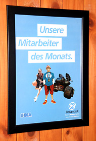 Crazy Taxi Red Dog NBA 2K SEGA Dreamcast Small Rare Promo Poster Ad Page Framed