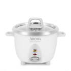 Aroma 6 Cup White Simply Stainless Pot