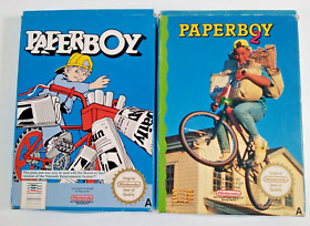 Nintendo NES PAL A UKV Paperboy and Paperboy 2 CIB COMPLETE