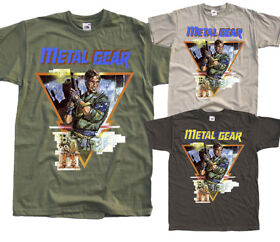 T-shirt Metal Gear Snake's Revenge Nes KAKI OLIVA Arcade Famicom NINTENDO