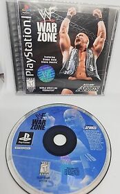 WWF Warzone - (Sony Playstation 1, PS1, 1998) Black Label Complete Tested 