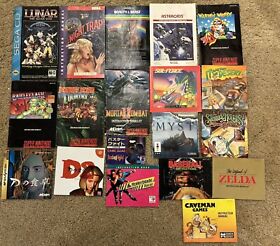 Lot Of 19 Video Game Manuals Lunar Night Trap D Zelda Myst Nintendo Turbo Sega