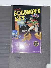 Nintendo NES Solomon's Key auténtico juego y cartucho manual 5 tornillos Tecmo 1985