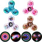 (4 Pack) LED Light Up Glow in the Dark Fidget Spinner Toy Rainbow Finger Toy