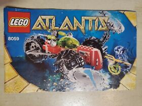 LEGO 8059 Instruction Manual ONLY Atlantis - Seabed Scavenger