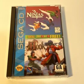 3 Ninjas Kick Back/Hook (Sega CD, 1994) COMPLETE