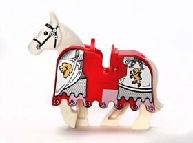 Legos Castle Kingdoms White Horse Minifigure w/Red Barding 10223 7947 