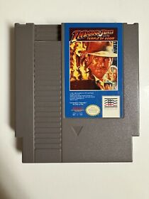 Indiana Jones Temple of Doom w/ Blue NES Game Case * Nintendo * Authentic TESTED