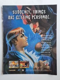 Street Fighter 2 Alpha Sega Saturn Playstation Ps1 Game ADVERT 8.2X11"  POSTER