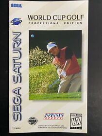 World Cup Golf Professional Edition SEGA Saturn Instruction Manual w/ Reg Card