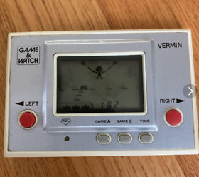 Nintendo Game & Watch Silver Vermin MT-03 Japan Rare Limited USED 