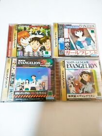 Sega Saturn Soft EVANGELION LOT OF 4 Japanese Edition JP Games 2nd impression