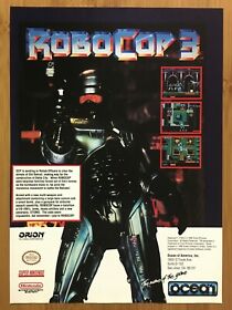 Robocop III 3 NES SNES 1992 Anuncio/Póster Impreso Vintage Auténtico Arte Oficial ¡Raro!