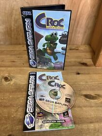 Croc Legend of the Gobbos Saturn PAL Caja y manual *Disco dañado*