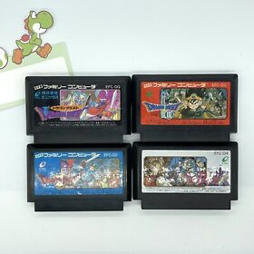 Famicom Dragon Quest Warrior I II III IV 1 2 3 4 Nitendo Japan Cartridge only