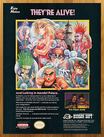 1990 Mendel Palace NES Nintendo Vintage Print Ad/Poster Authentic Promo Art RARE