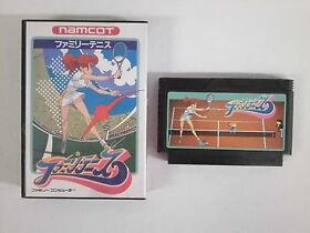 FAMILY TENNIS -- Boxed. Famicom, NES. Japan game. Work fully. 10481