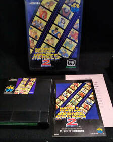 World Heroes 2 NEO GEO AES ORIGINAL w/box and manual Tested From Japan