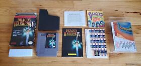 Dragon Warrior IV 4 Four Nintendo NES RPG CIB lot Box Chart Inserts Manual Book!