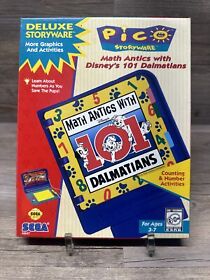 Sega Pico Deluxe Storyware Math Antics with 101 Dalmations 1994 w Box Disney