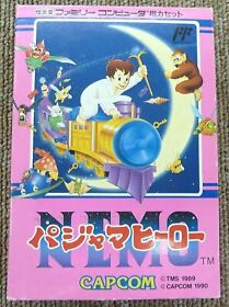 Capcom Pajama Hero Nemo Nintendo Famicom Game Software Vintage 1990 Rear Japan