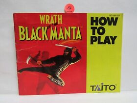 WRATH OF THE BLACK MANTA Instruction Manual   No Game   NES Nintendo