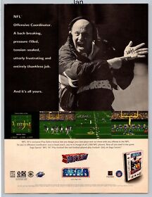 Sega Sport NFL '97 Sega Saturn Game Promo 1997 Full Page Print Ad