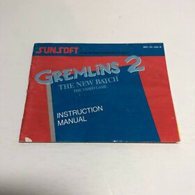 Gremlins 2 The New Batch Instruction Booklet ONLY! (Nintendo, NES) Manual