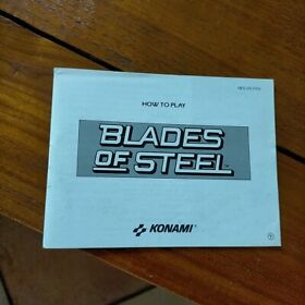 Mode d'emploi jeu vidéo Nintendo Nes Blades Of Steel Konami 1990 