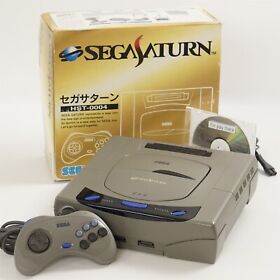 Sega Saturn GREY Console Boxed HST-3210 Tested System JAPAN -NTSC-J- AD51041950