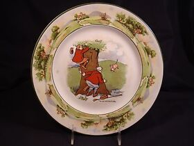 Golf Plate "One Up & One to Play",  10 3/8" dia, c. 1907 Warwick Ware