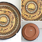 Decorative Ancient Greek Reproduction Black Yellow Tourist Ceramic Plate 7.75 in