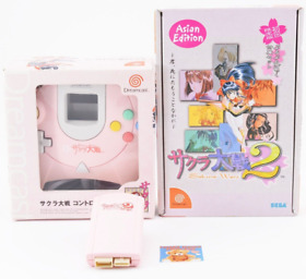 Sega Dreamcast Controller Sakura Wars Pink w/Box Puru Puru Pack Set Rare Japan
