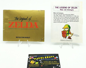 Legend Of Zelda Map + Instruction Booklet ONLY Nintendo NES  Vintage - NICE!
