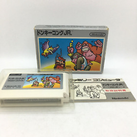 Donkey Kong JR. Silver box with Box and Manual [Nintendo Famicom Japanese ver]