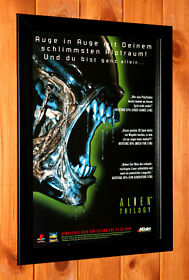 1996 Alien Trilogy PS1 Sega Saturn Vintage Mini Promo Poster / Ad Page Framed