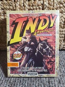 Indiana Jones Last Crusade RARE Indy 1989 (Amiga USA) *LucasArts* - Big Box - VG