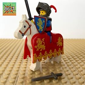 LEGO Castle Crusaders: Knight + Horse BARDING 6081 KING'S MOUNTAIN FORTRESS 1990