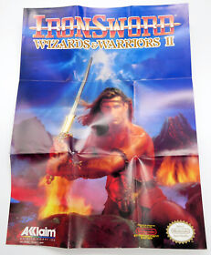 Iron Sword Wizards & Warriors II Nintendo NES Poster Insert ACL-IR-US