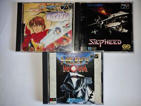 3 Sega Mega CD games Silpheed, Fhey Area, Heavy Nova Japanese