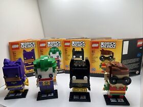 BATMAN MOVIE Lego BRICKHEADZ 4xLot 441585 41586 41587 41588 JOKER Robin BATGIRL