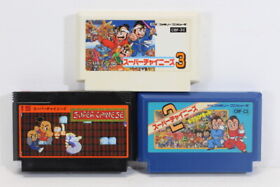 Lot of 3 Super Chinese 1 2 3 Nintendo FC Famicom NES Japan Import F3579