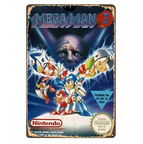 Mega Man 3 Nintendo Nes Retro Video Game Metal Poster - 20x30cm (8x12 inch)